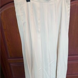 Polo by Ralph Lauren Cream Pleated Maxi Skirt